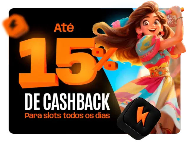 Até 15% de Cashback em slots de Cassino todos os dias
